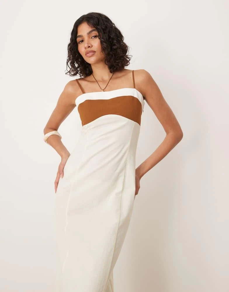 a line maxi white dress Blair Summer Open Back Halter Maxi Dress