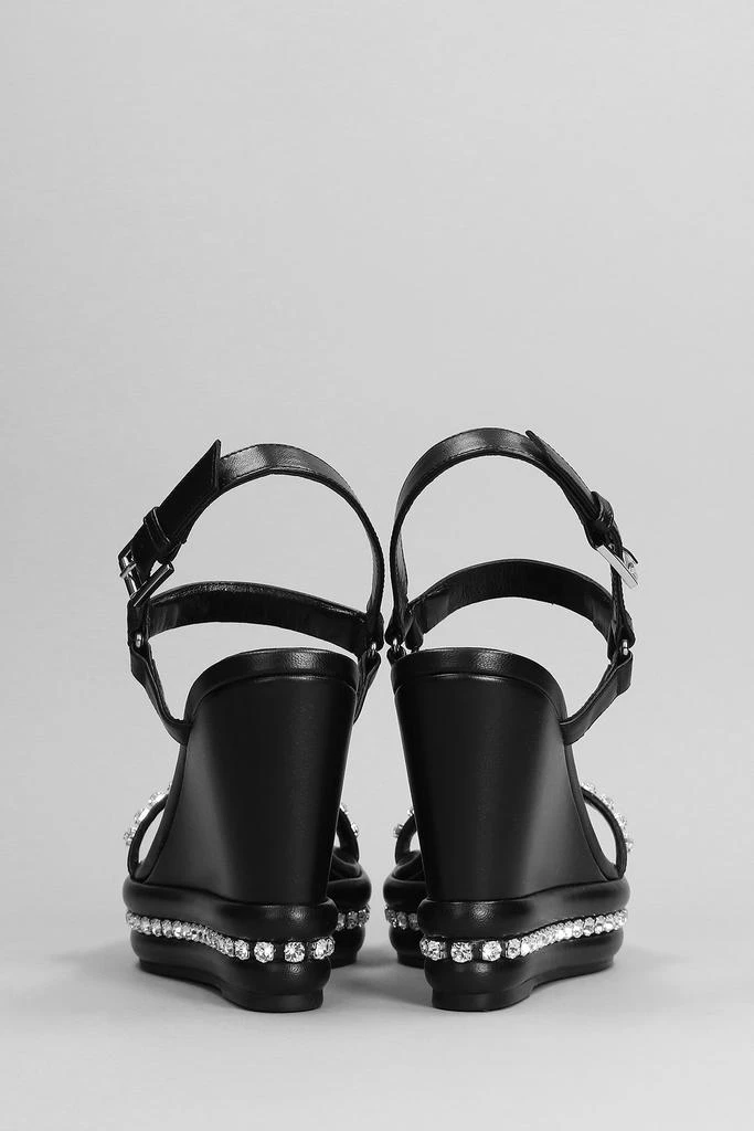Christian Louboutin Pyrastrass 110 Wedges In Black Leather 4