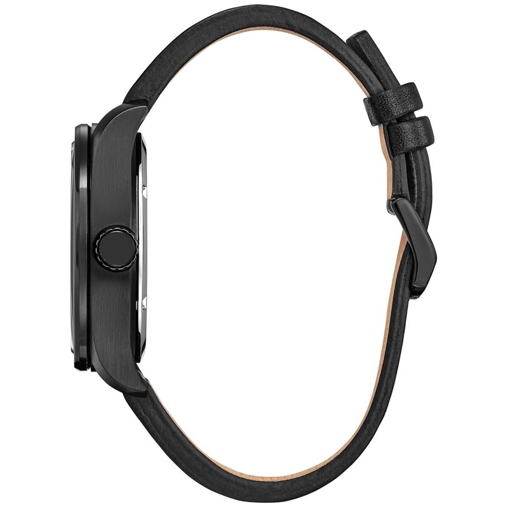 Citizen Eco-Drive Men's Marvel Deadpool Returns Black Leather Strap Watch 43mm