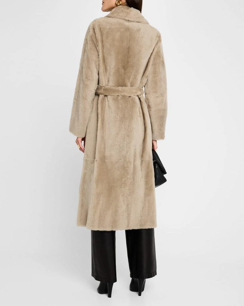 Yves Salomon Reversible Belted Shearling Coat 3