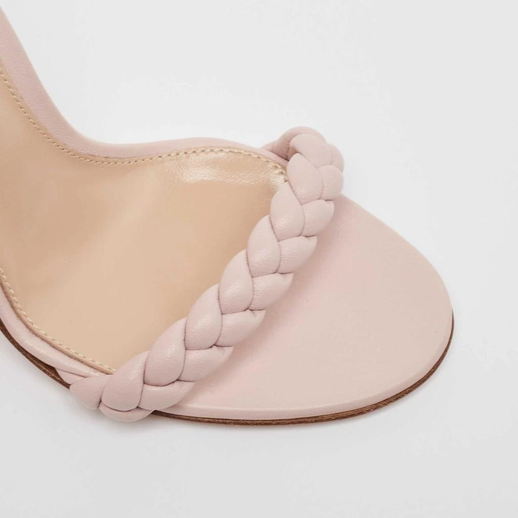 Gianvito Rossi Gianvito Rossi Pink Braided Leather Leomi Sandals Size 35.5 7