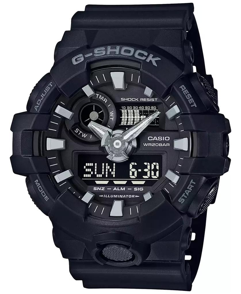 G-Shock Men's Analog-Digital Black Resin Strap Watch 53x58mm GA-700-1B