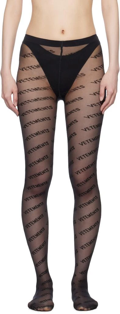 Vetements Black Wolford Edition Logo Tights 1