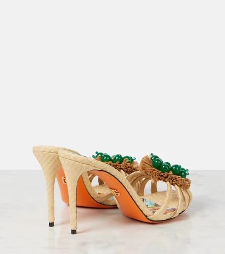 Dolce 
Gabbana Taormina 90 embellished raffia mules 2