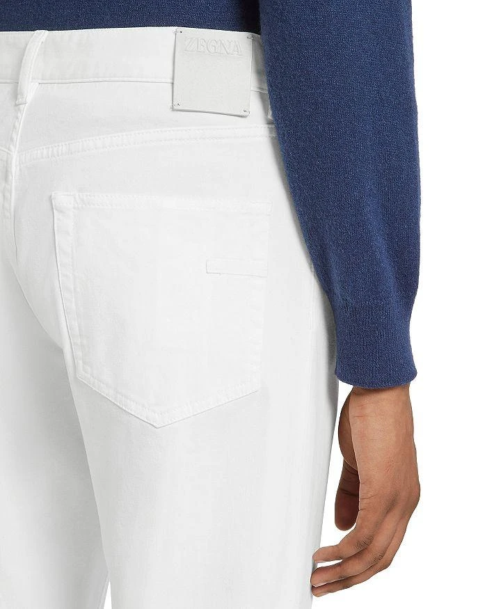 Zegna Gabardine City Slim Straight Fit Jeans in White 3