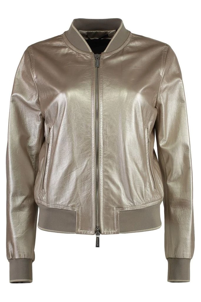 MOORER Moorer Pem Zip-Up Leather Jacket