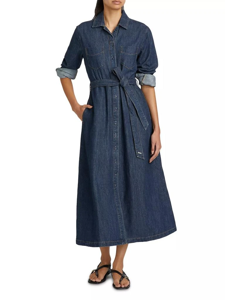The Normal Brand Denim Long-Sleeve Midi-Shirtdress 3