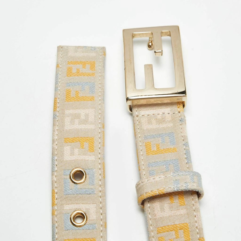 Fendi Fendi Multicolor Zucchino Canvas FF Buckle Belt 85 CM 3