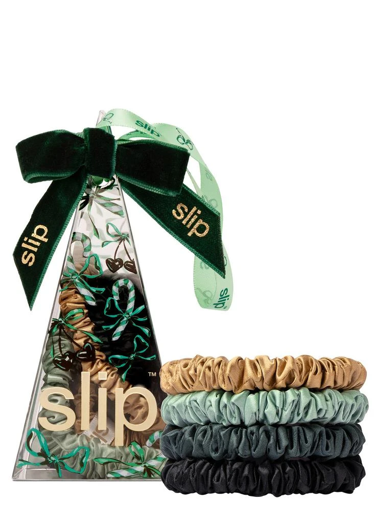 Slip 4-Pc. Pure Silk Skinny Scrunchie Ornament Set - Aggie  display picture 3