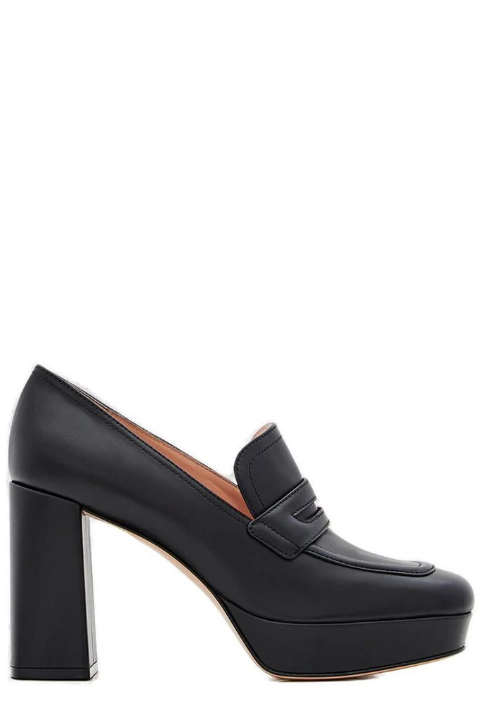 Gianvito Rossi Gianvito Rossi Rouen Square Toe Penny Loafers 1