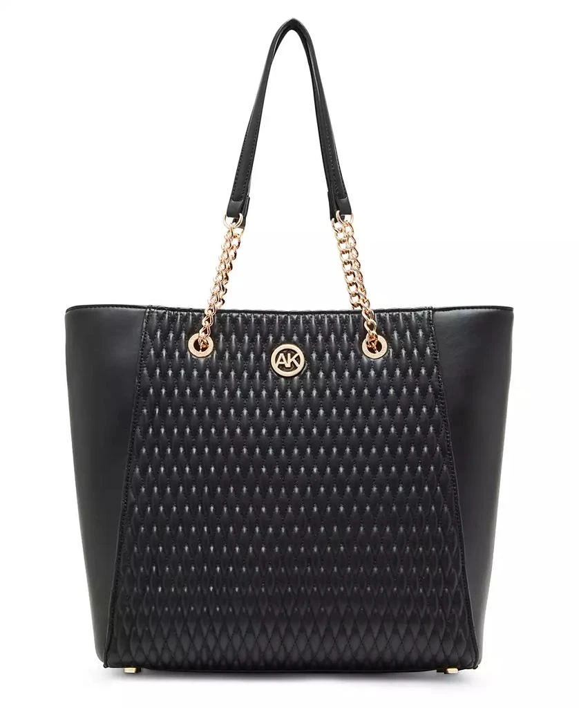 Anne Klein Large Ruched Chain Straps Tote Bag 1