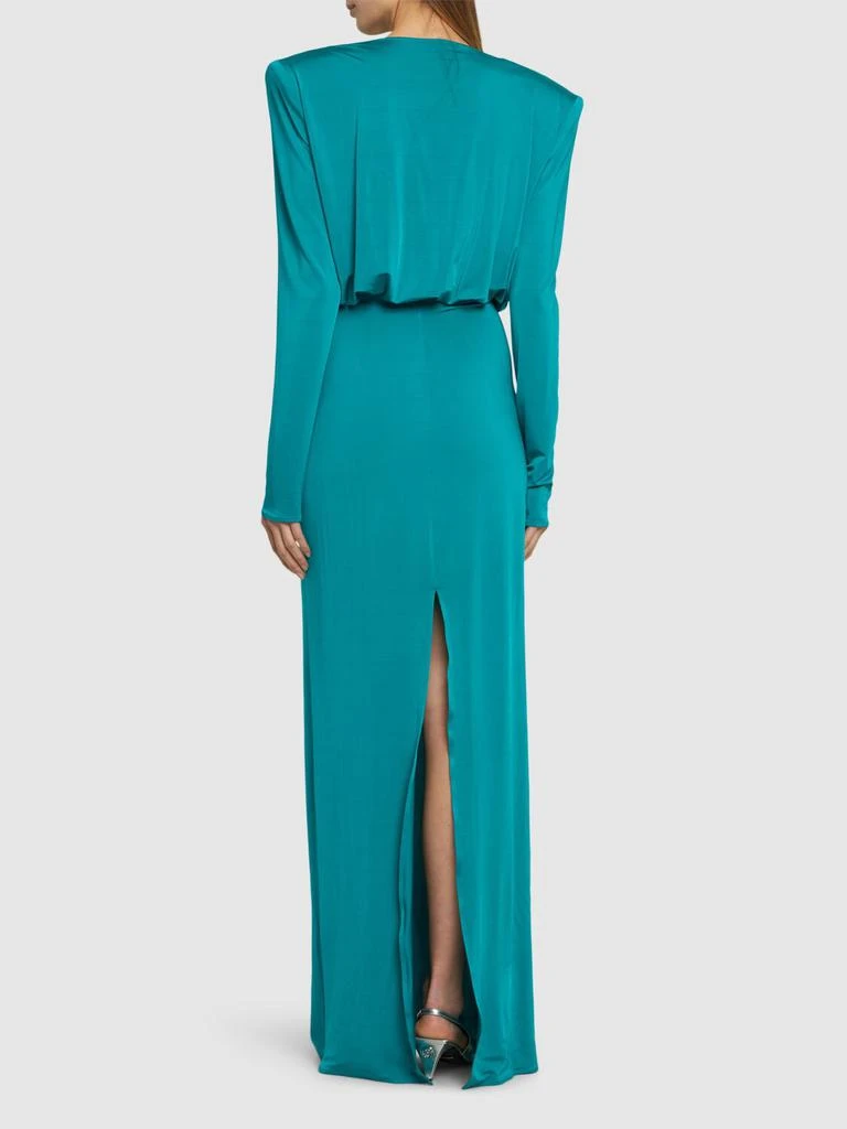 MAGDA BUTRYM Draped Viscose Jersey Long Dress 2