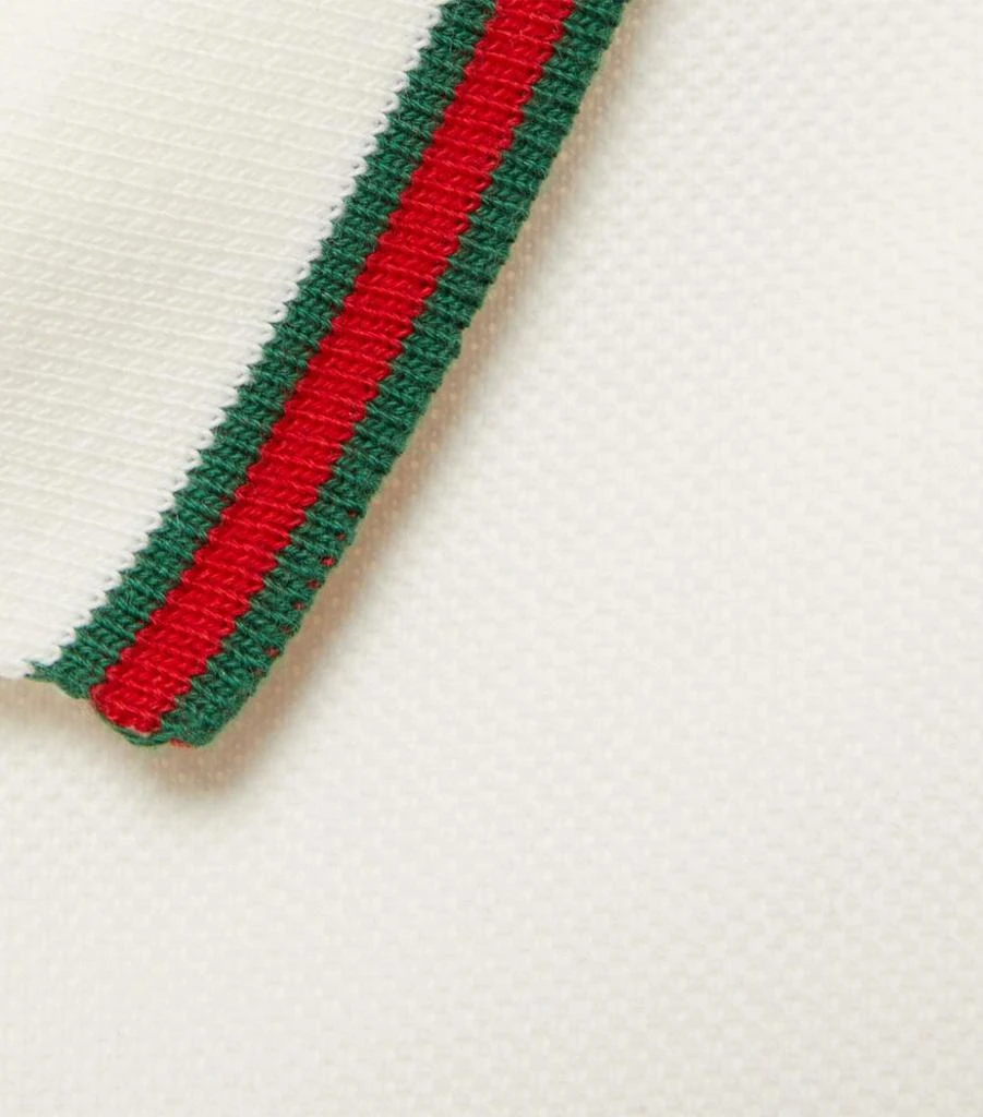 Gucci Web Stripe Cropped Polo Shirt 2