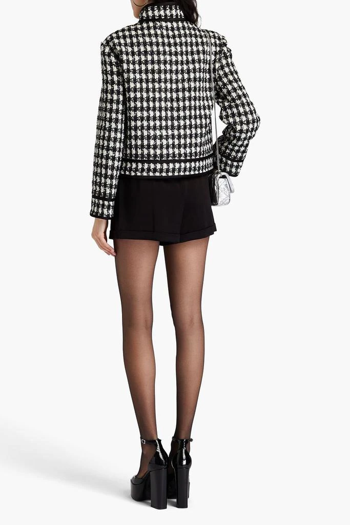 Alice + Olivia Metallic houndstooth tweed jacket 3