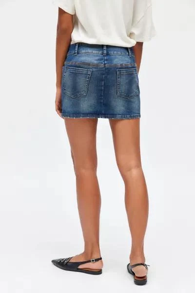 BDG BDG Tatiana Moto Denim Low Rise Micro Mini Skirt 3
