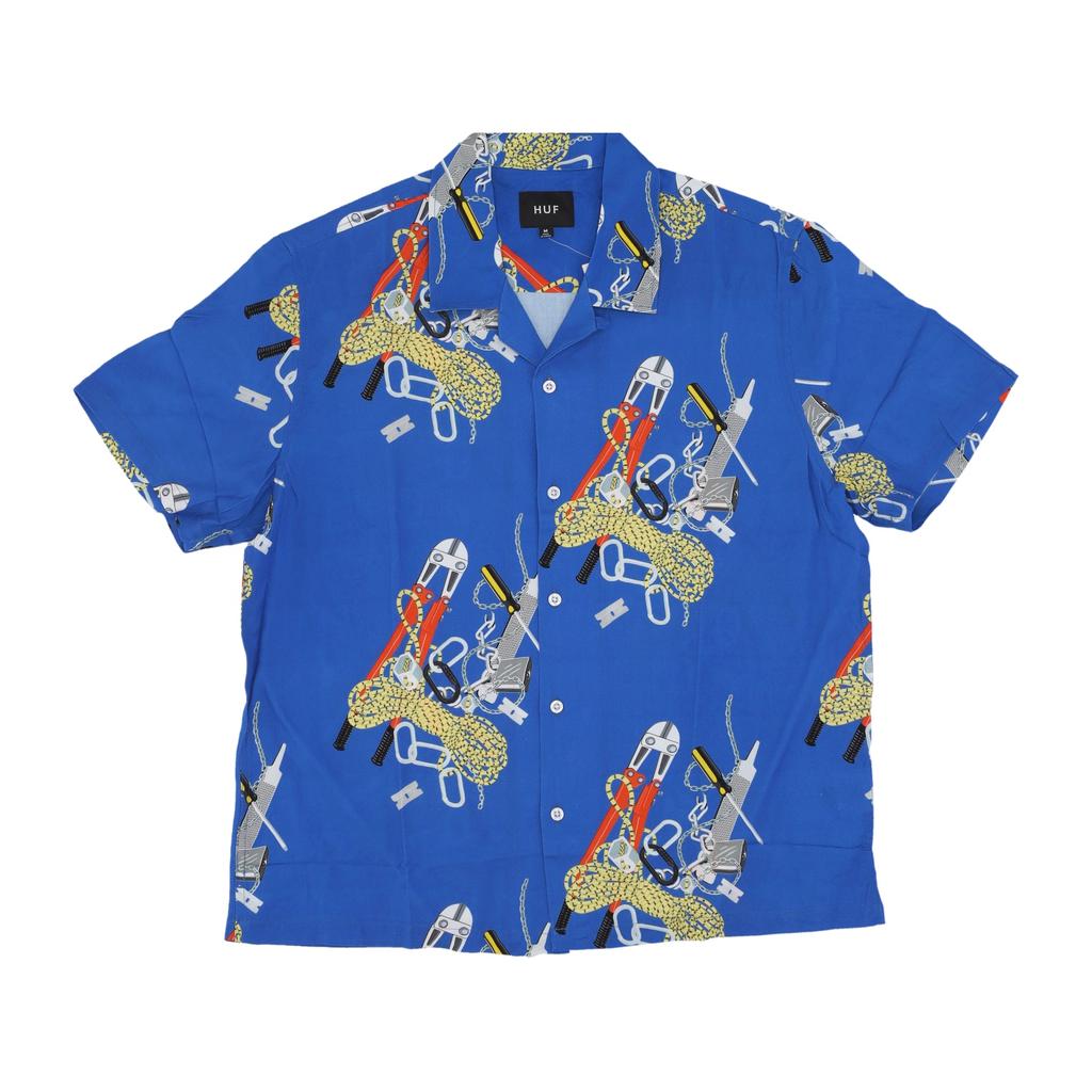 HUF Skidrokyo Resort Top Royal Men's Short Sleeve Shirt