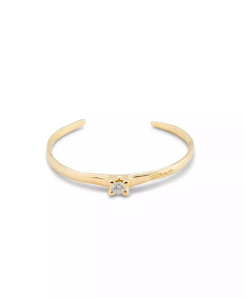 UNOde50 18k Gold-Plated White Cubic Zirconia Metal Alloy Rigid Bracelet
