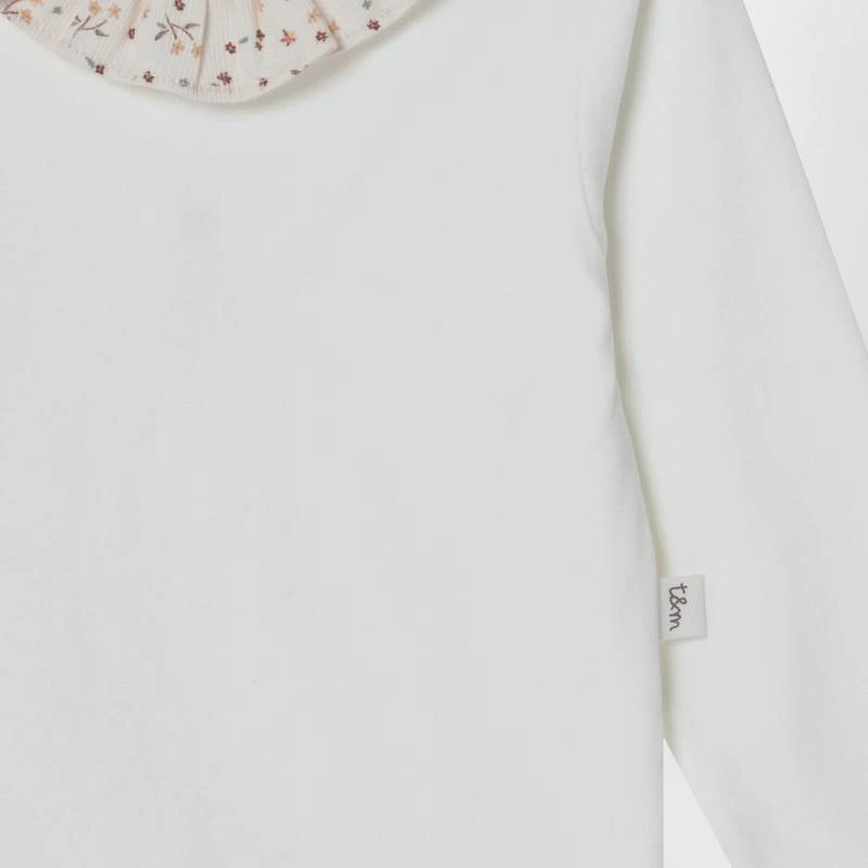 Teddy 
Minou White bodysuit with neckline and floral print 3