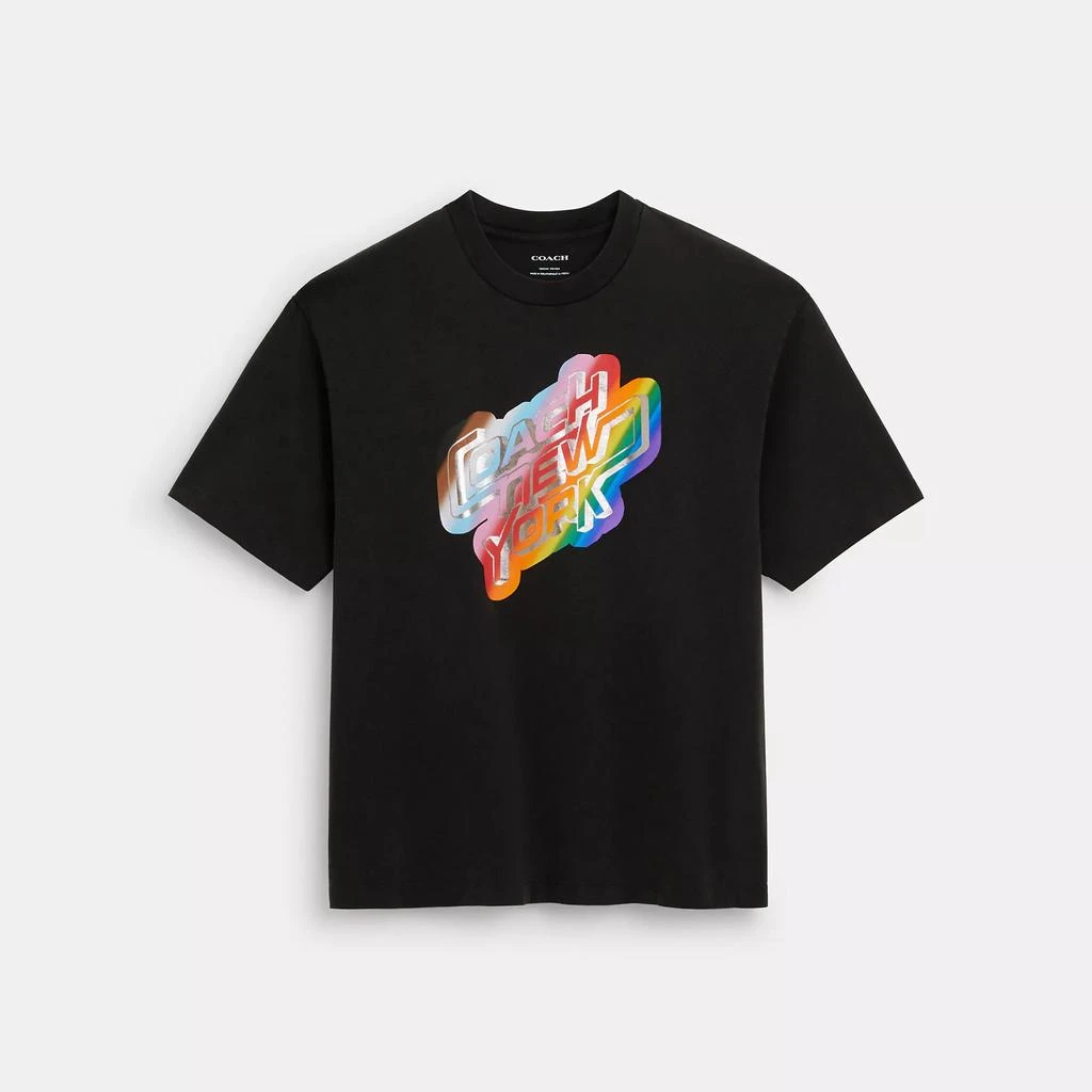 Coach Rainbow New York T Shirt In Organic Cotton 1