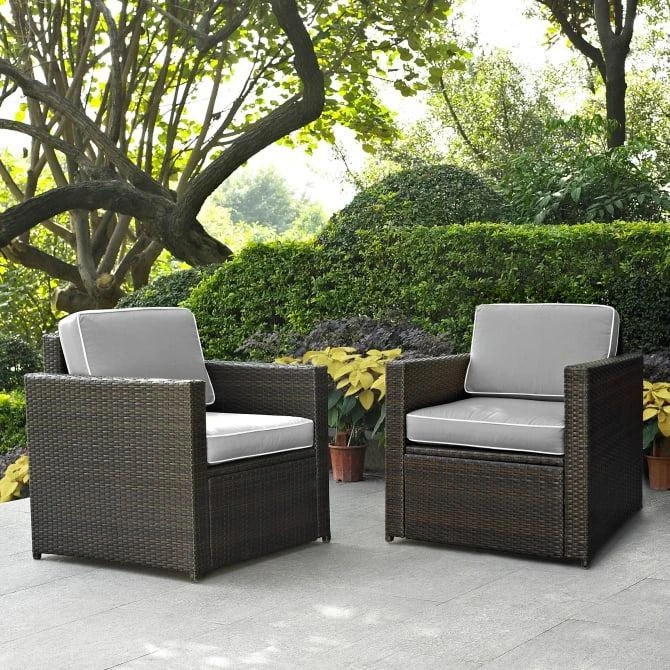Crosley Furniture Palm Harbor 2-piece Outdoor Wicker Chair Set 1