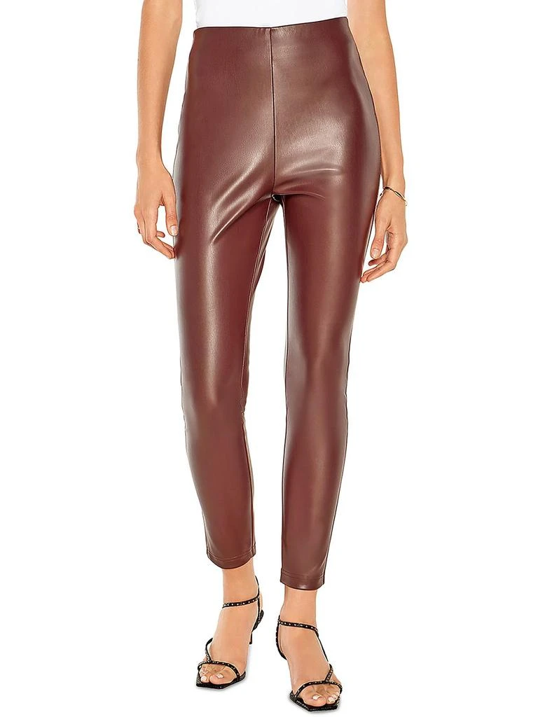 Three Dots Bianca Womens Faux Leather High Rise Leggings 1