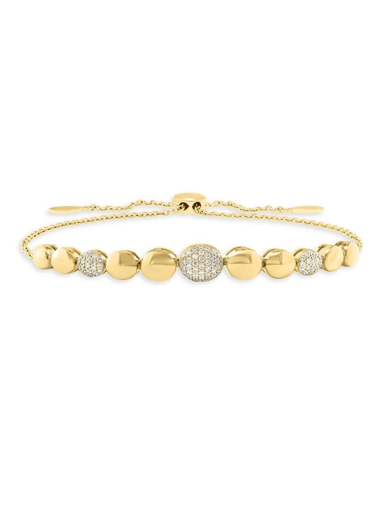 Effy 14K Yellow Gold 
0.28 TCW Diamond Bolo Bracelet