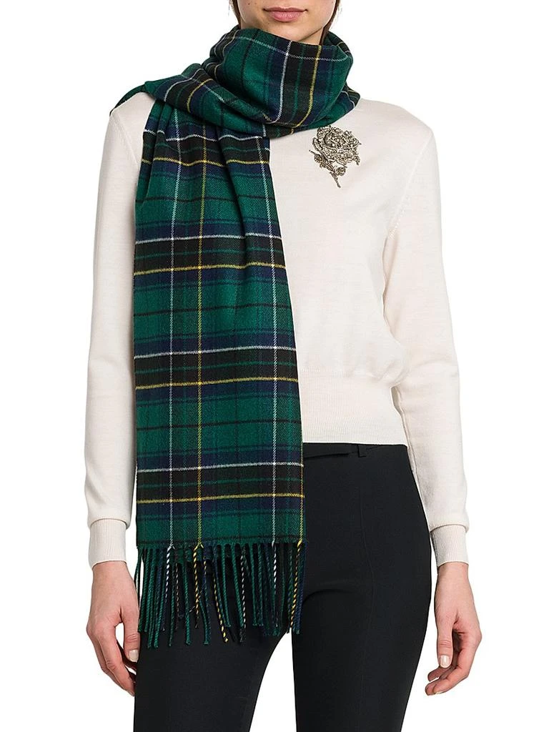 McQueen St Tartan Silk-Wool Scarf 1