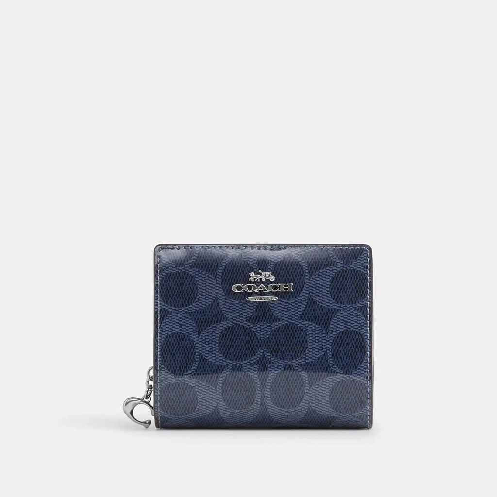 Coach Shell Wallet Snap Wallet In Signature Canvas – On Sale Now with Up to 70% Off ...