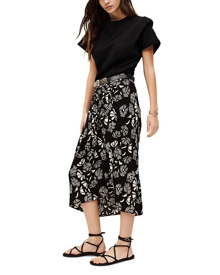 ba&sh Jupe Annie Floral Asymmetric A Line Skirt 5