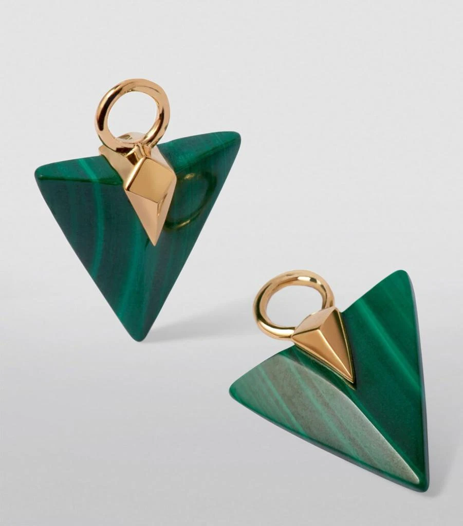 Annoushka Yellow Gold and Malachite Flight Arrow Earring Drops 3