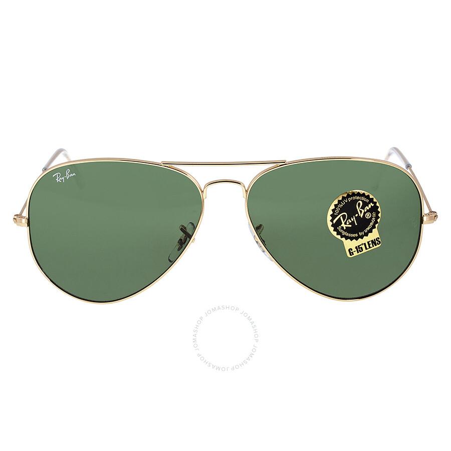 Ray-Ban Aviator Large Metal II Green G-15 Unisex Sunglasses RB3026 L2846 62