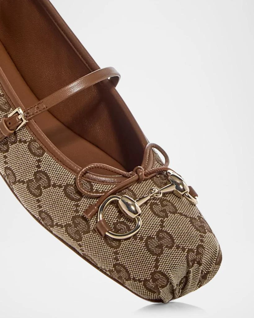 Gucci GG Canvas Horsebit Ballerina Flats 5