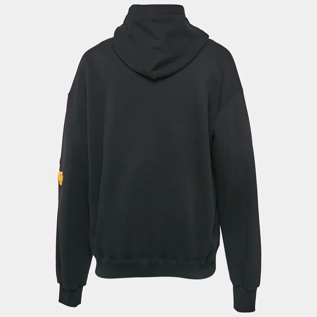 Dolce & Gabbana Black Paradise Applique Cotton Knit Hooded 