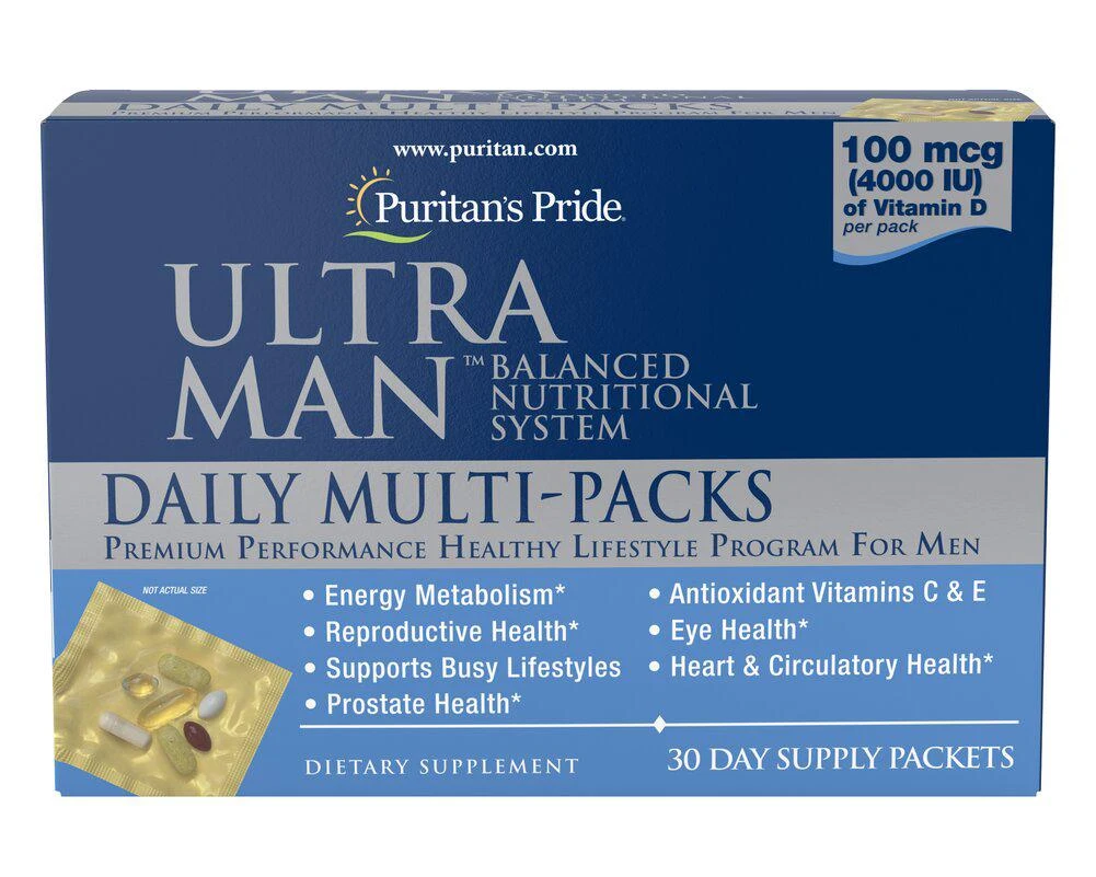 Puritan's Pride Ultra Man™ Daily Multivitamins Packs 30 Packs 1