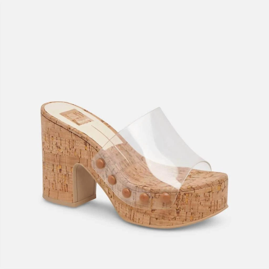 Dolce Vita Dolce Vita - Women's Clear Chunky Heeled Mule Sandals 4