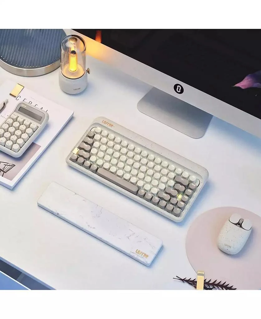 Lofree Marble Palm Rest for Computer Keyboard, Ergonomic Design Wrist Rest for Typing Pain Relief, Desk Pads Support Hand and Arm, Stain Resistant 9