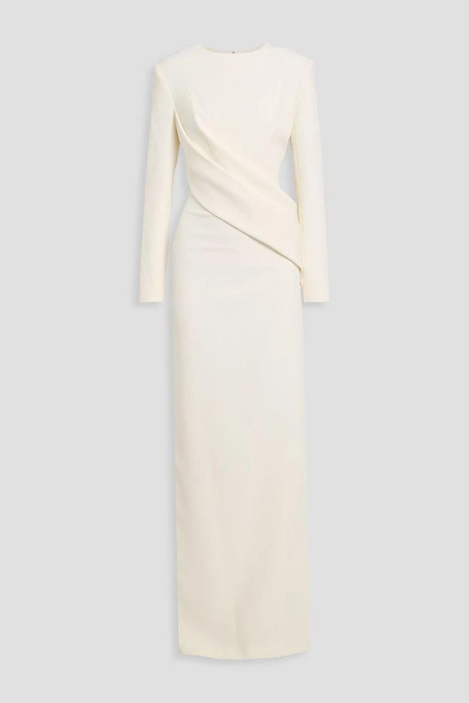 Safiyaa Louna pleated crepe gown