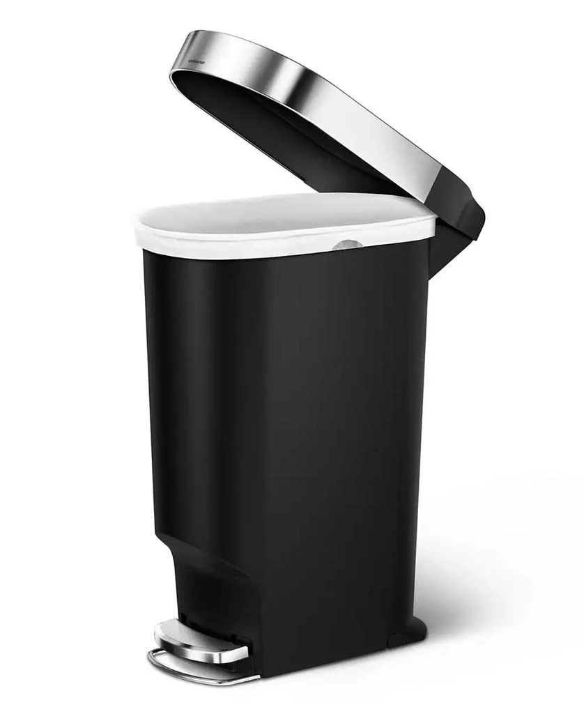simplehuman 40L Plastic Slim Step Can with Liner Rim 4