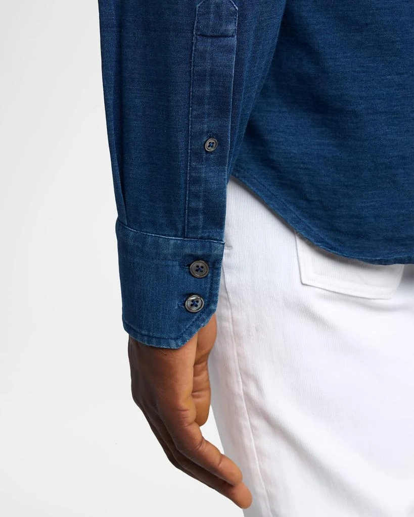 Tom Ford Men
s Cotton Denim Point-Collar Button-Down Shirt 5