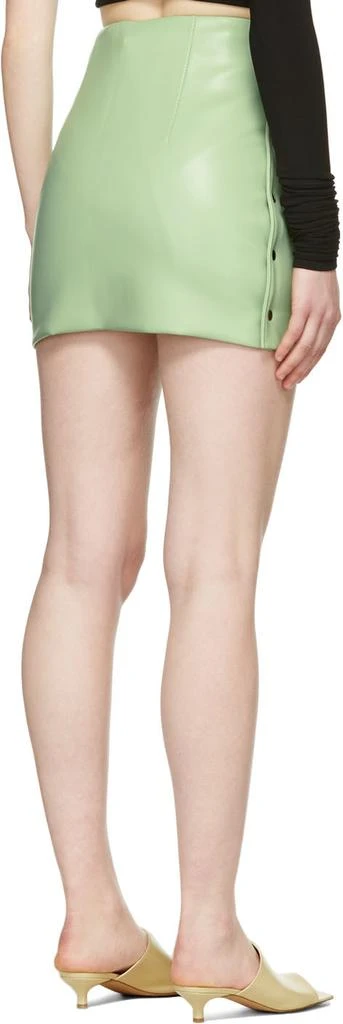 Aleksandre Akhalkatsishvili Green Faux-Leather Mini Skirt 3