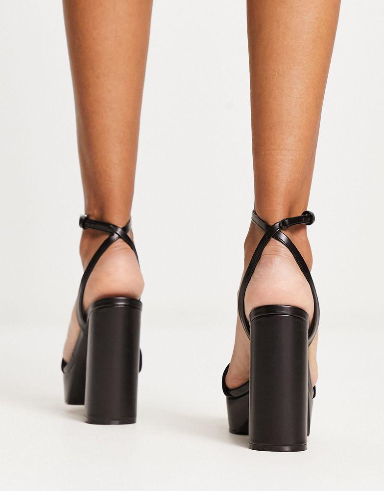 Steve Madden Steve Madden Lessa platform heeled sandals in black