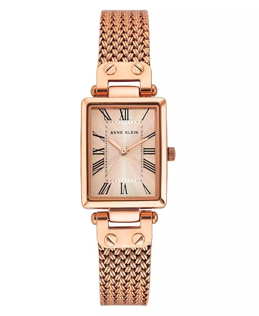 Anne Klein Women's Three Hand Quartz Rose Gold-tone Stainless Steel Band Watch, 21.5mm 1
