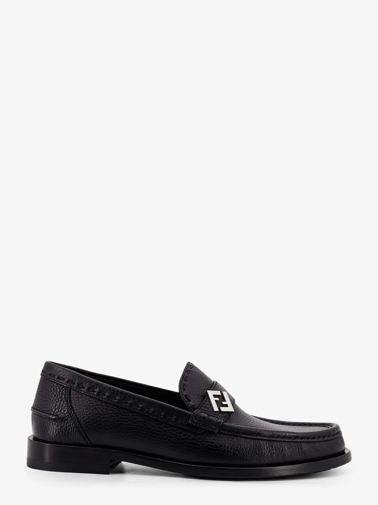 Fendi FF Metal leather loafers 1