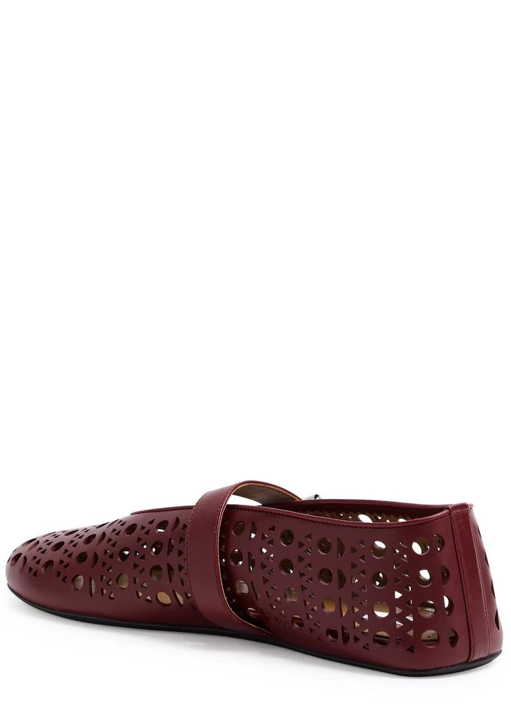 Alaïa Vienne laser-cut leather ballet flats 2
