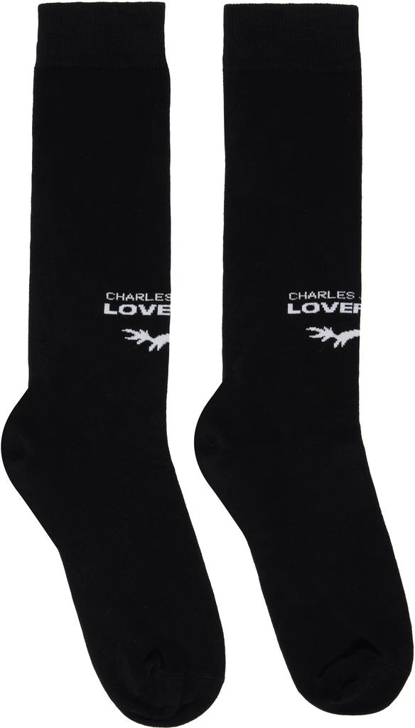 Charles Jeffrey Loverboy Two-Pack Black & White 'Loverboy' Socks 2
