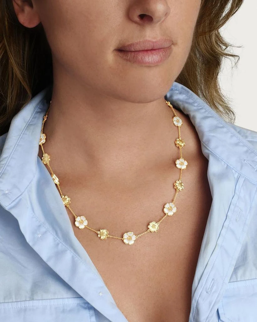 Anabel Aram Bloom Station Necklace in 18K Gold Plated, 20" - Exclusive 2