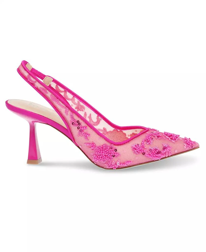 Betsey Johnson Women's Nikki Embroidered Slingback Evening Pumps 2