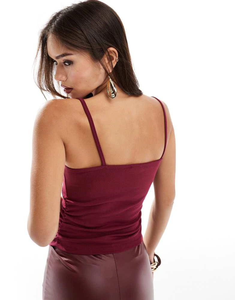 Cotton:On Cotton:On Sarah rosette cami in burgundy 4