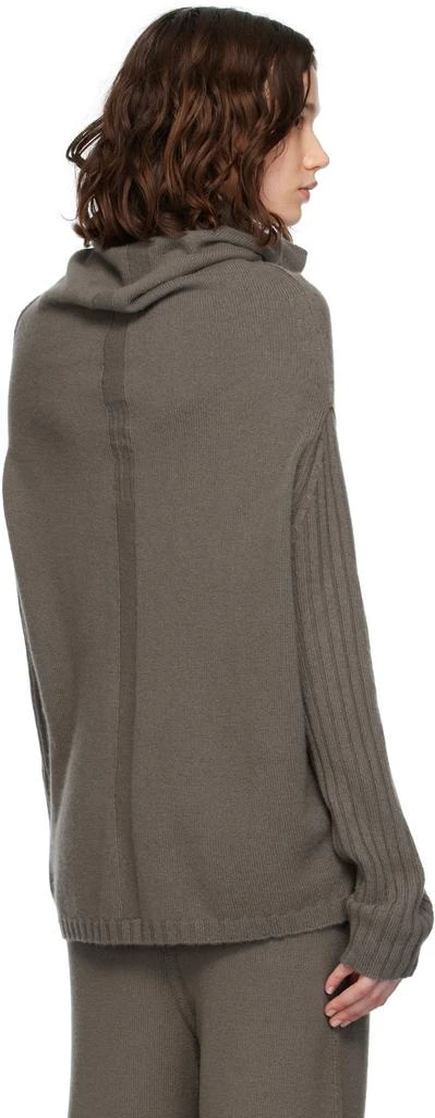 Rick Owens Gray Concordians Rasato Cashmere Knit Turtleneck 3
