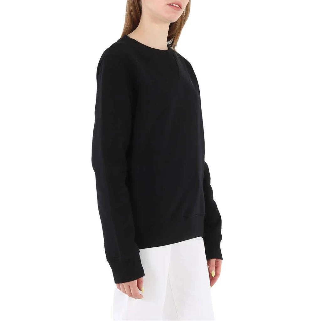 Mm6 Maison Margiela Maison Margiela Black Logo-Embroidered Cotton Sweatshirt 1